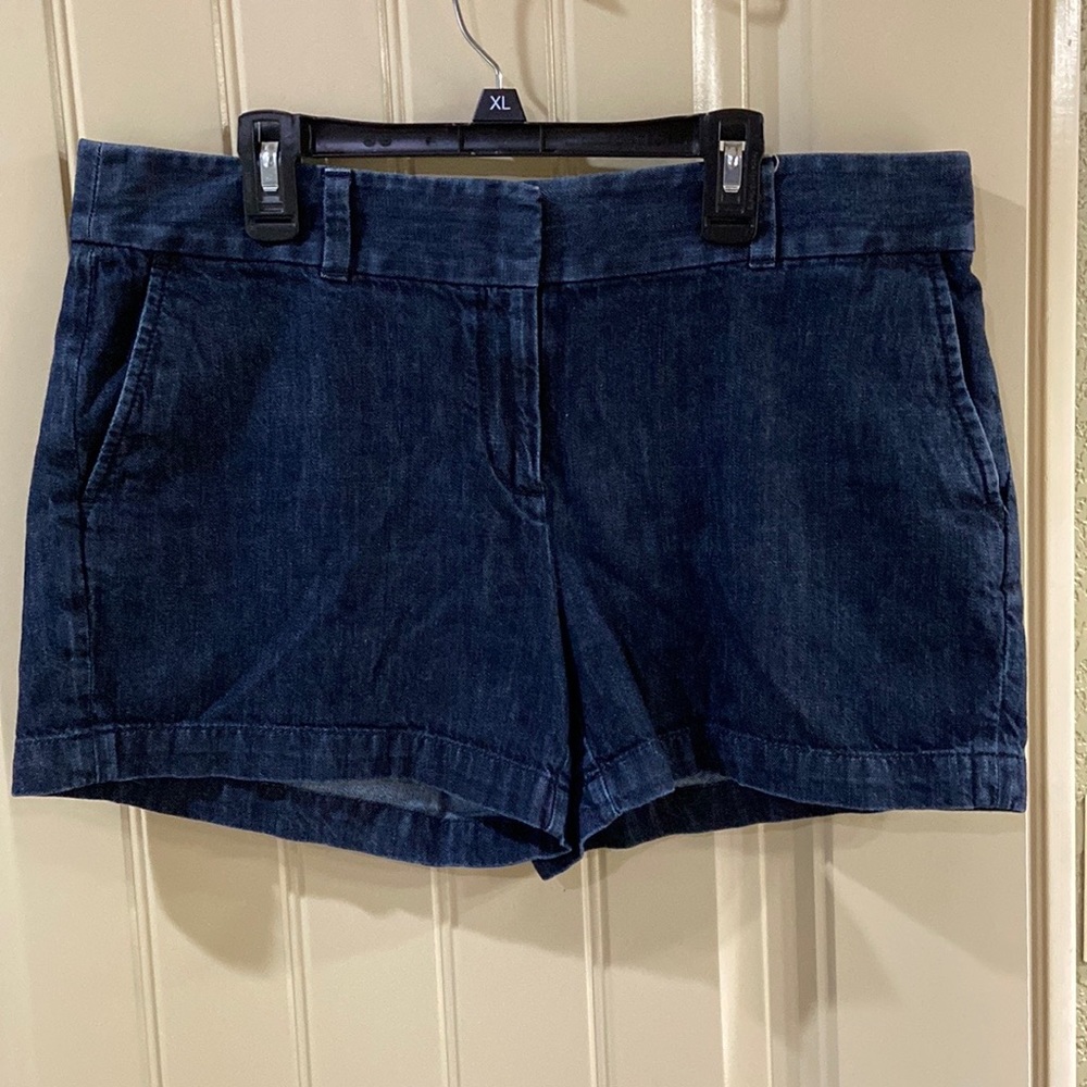Denim Flat Front Shorts by Loft Brand. EUC!